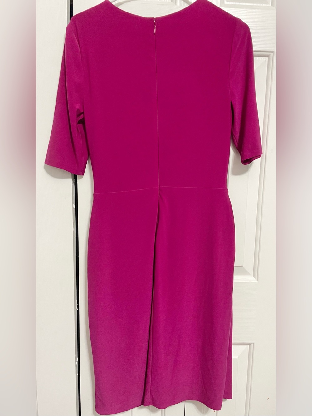 Ralph Lauren Fuchsia Knot-Front Midi Dress - Picture 2 of 3